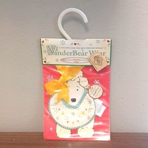 Vandabear Wear Bib & Bow Set Country Christmas  For Muffy Vanderbear New England